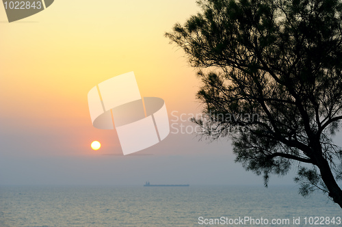 Image of The sea at sunset