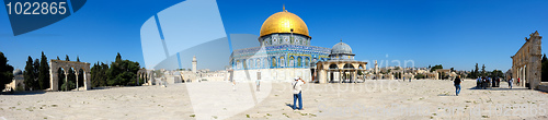 Image of Panorama of Temple Mount and Dome of the Rock.
