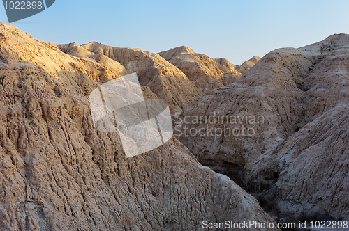 Image of Arava desert in the first rays of the sun