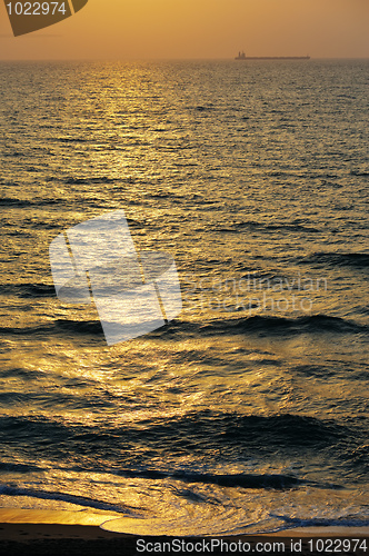 Image of The sea at sunset