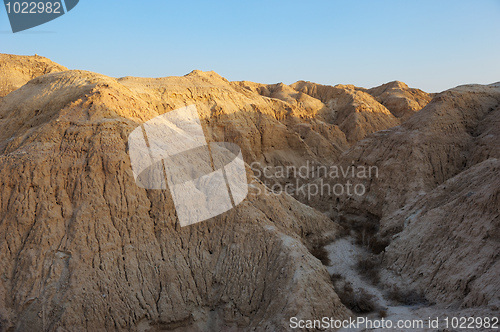 Image of Arava desert in the first rays of the sun