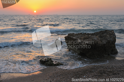 Image of Sunset on the beach 