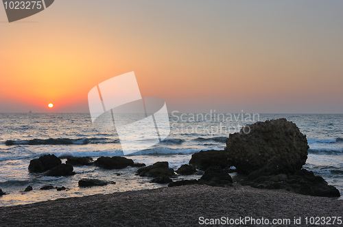 Image of Sunset on the beach 