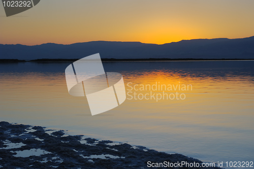 Image of The Dead Sea before dawn
