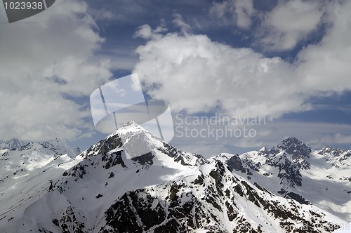 Image of Caucasus Mountains. Dombay. Semenov Bashi