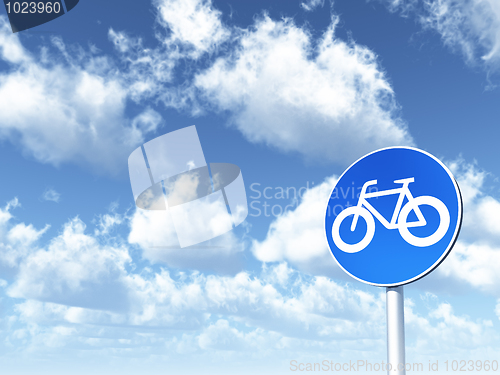 Image of roadsign bicycle