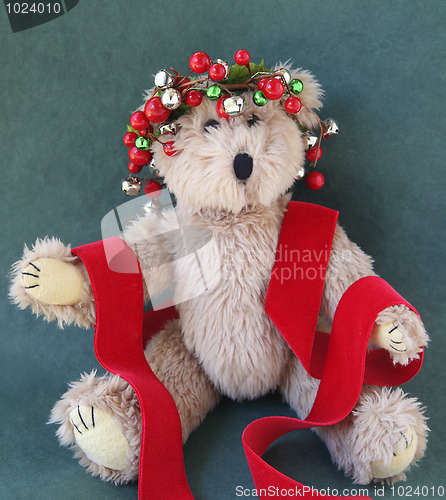 Image of Christmas teddy bear