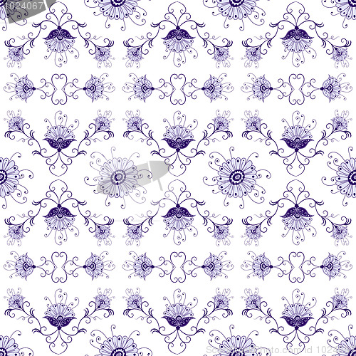 Image of Floral vintage seamless pattern