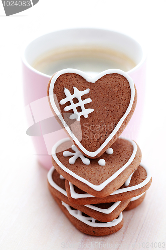 Image of cup of coffee with cookies