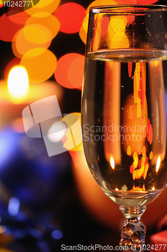 Image of Wineglass with a champagne