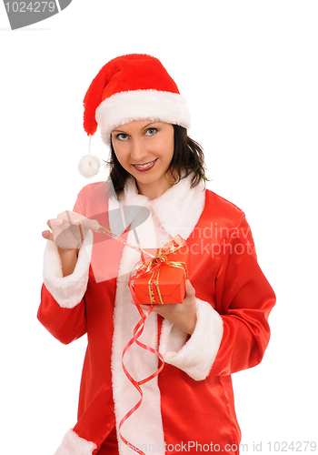 Image of santa with gift