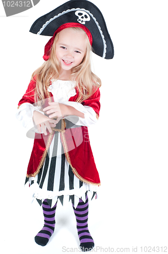 Image of Baby girl dressed up for Christams