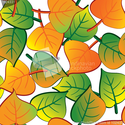 Image of Leaf seamless background.