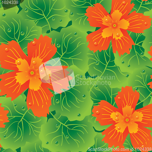 Image of Abstract flowers background.