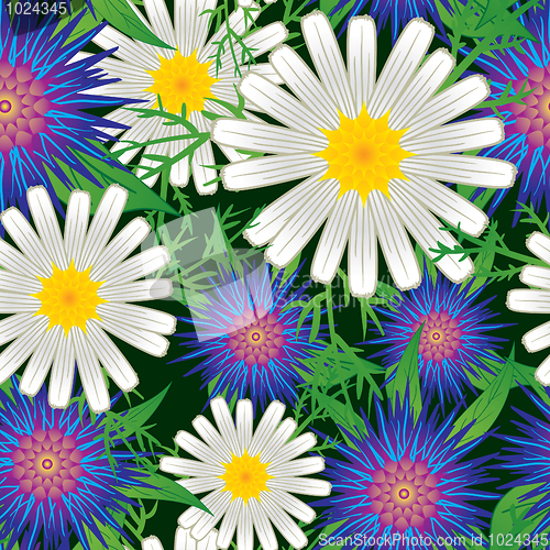 Image of Abstract flowers background.