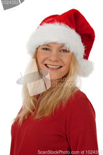 Image of Portrait of a smiling Christmas girl