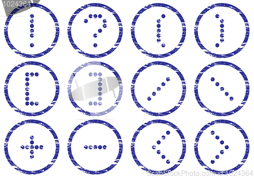 Image of Matrix symbols icon set.