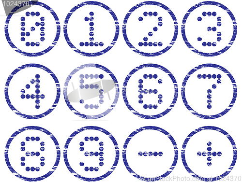 Image of Matrix digits icons set.