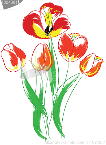 Image of Tulips bouquet.