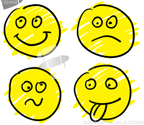 Image of Cartoon set of smiles.