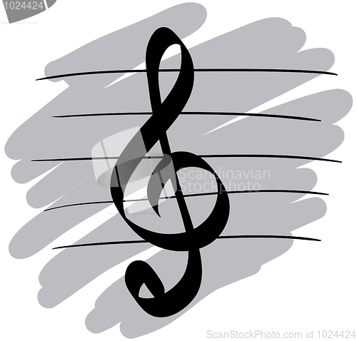 Image of Stylized music symbol.