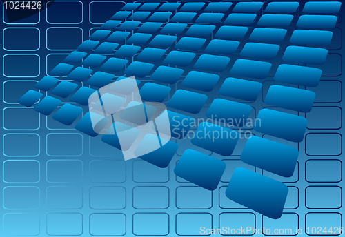 Image of Abstract blue tiles background.