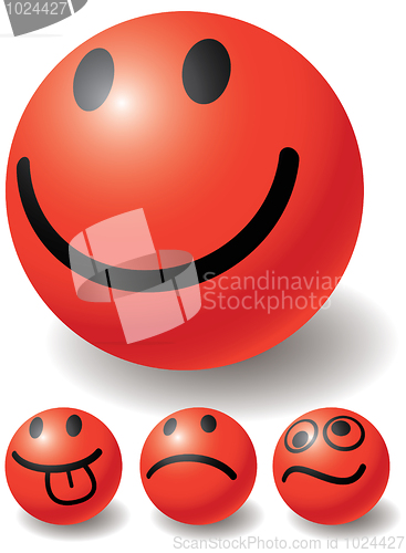 Image of Set of four smiles-ball for you design.