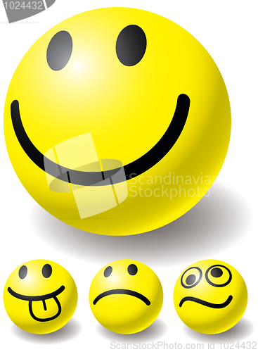 Image of Set of four smiles-ball for you design.