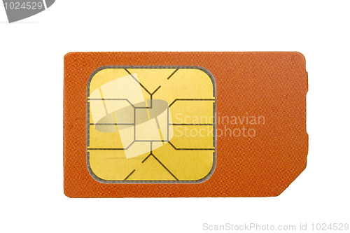 Image of Sim card isolated on white