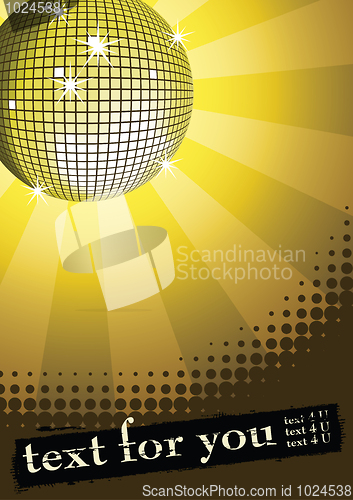 Image of Disco ball on light yellow.