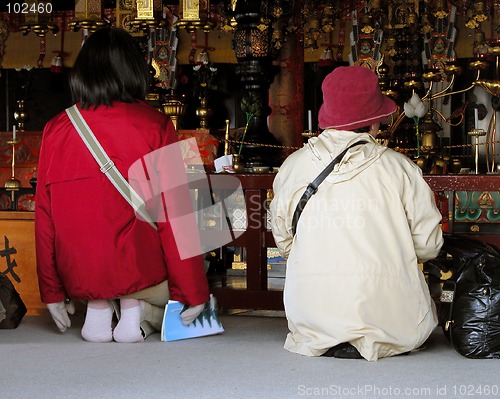 Image of Praying in the temple