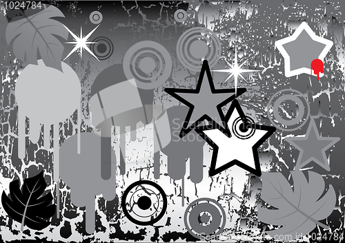 Image of Design elements on grunge background.
