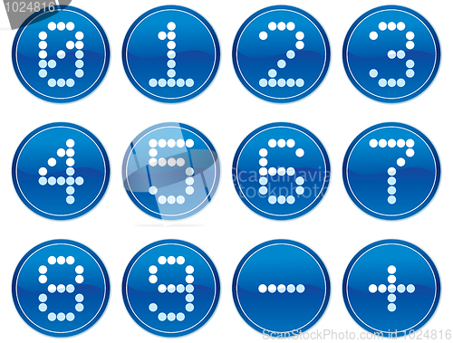 Image of Matrix digits icons set.