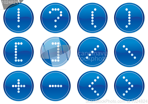 Image of Matrix symbols icon set.