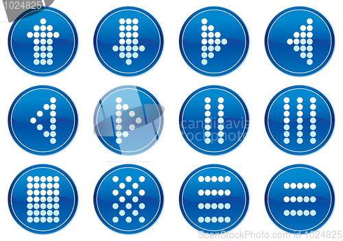 Image of Matrix symbols icon set.