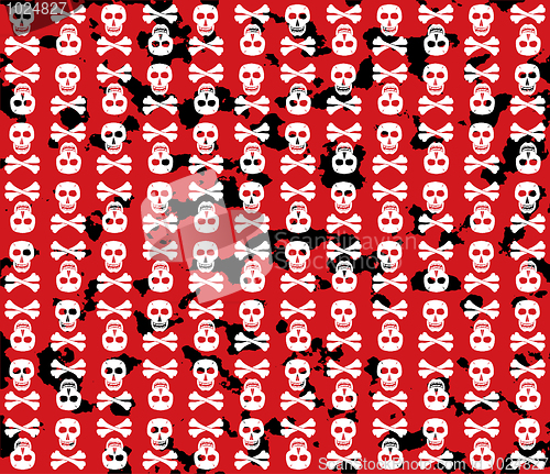 Image of Skulls grunge background.