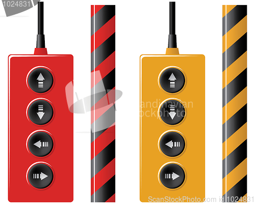 Image of Elevator remote control.
