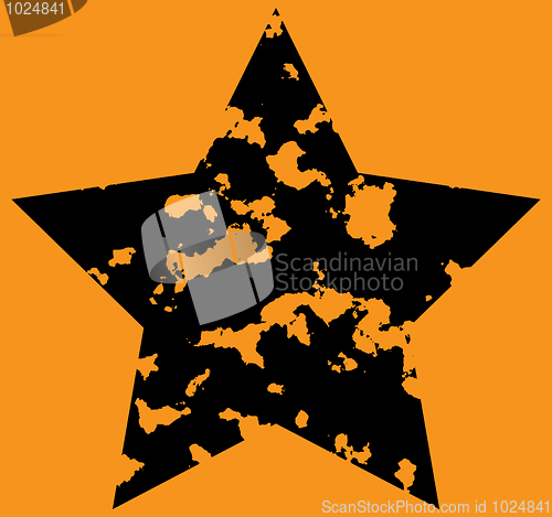 Image of Star on orange background.