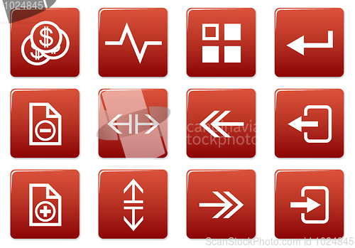 Image of Gadget square icons set.