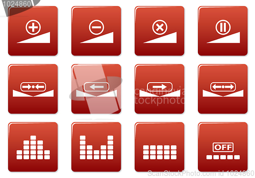 Image of Gadget square icons set.