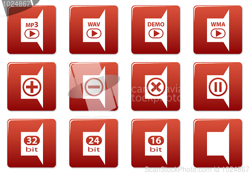 Image of Gadget square icons set.