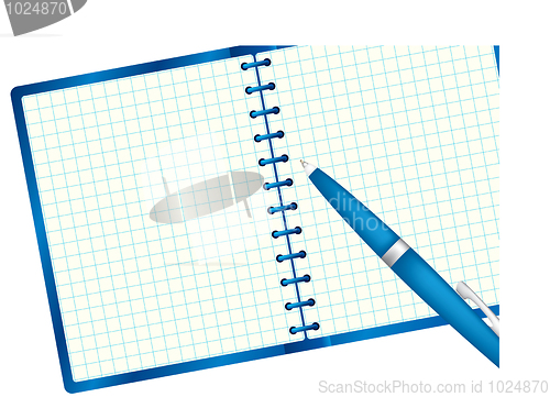 Image of Notepad and pen.