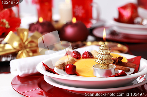 Image of Place setting for Christmas