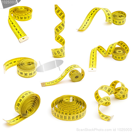 Image of Measuring tapes isolated on white background