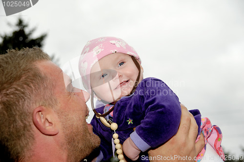Image of Happy baby and father