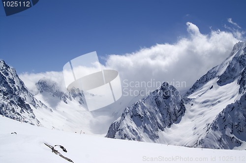 Image of Ski resort. Caucasus Mountains.