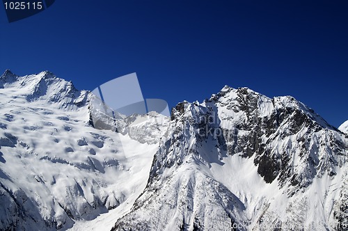 Image of High Mountains in sunny day