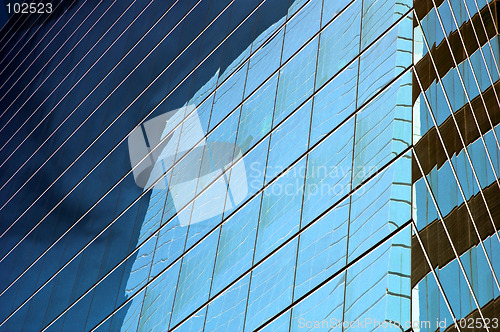 Image of Blue glass panels