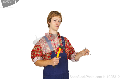 Image of Carpenter with Hammer