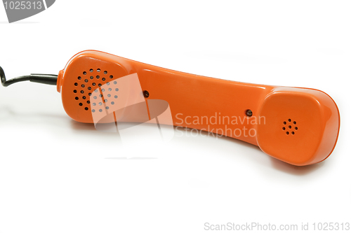 Image of Old orange telephone tube